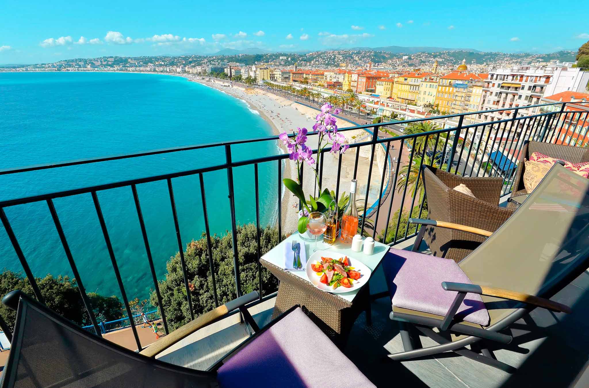 Suite Baie des Anges avec vue panoramique Hôtel La Pérouse Nice